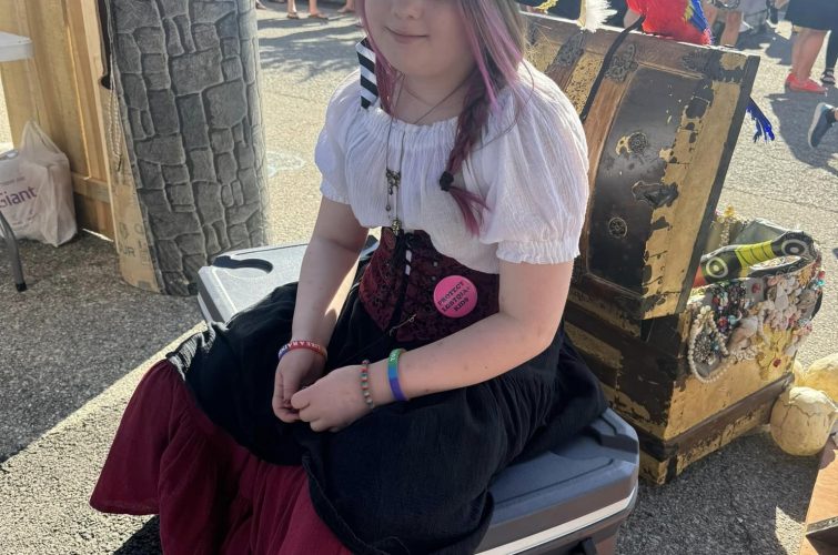 Aisling Hanging Out at the Booth