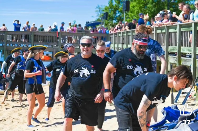The Team Walking Back After Boat Race